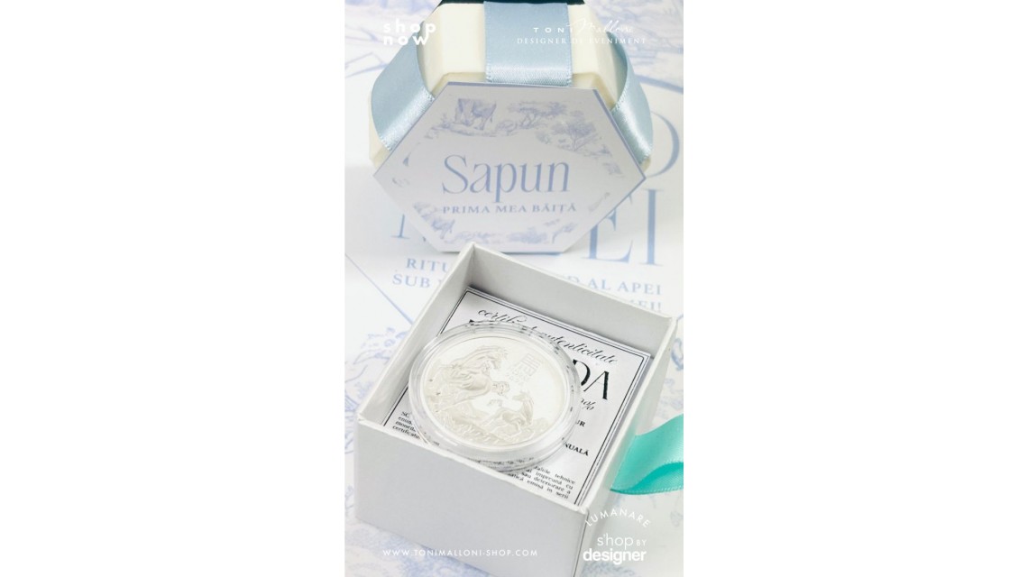 Set prima băiță după botez Safari Blue Jungle Ritualul blând al apei pentru băieți 12